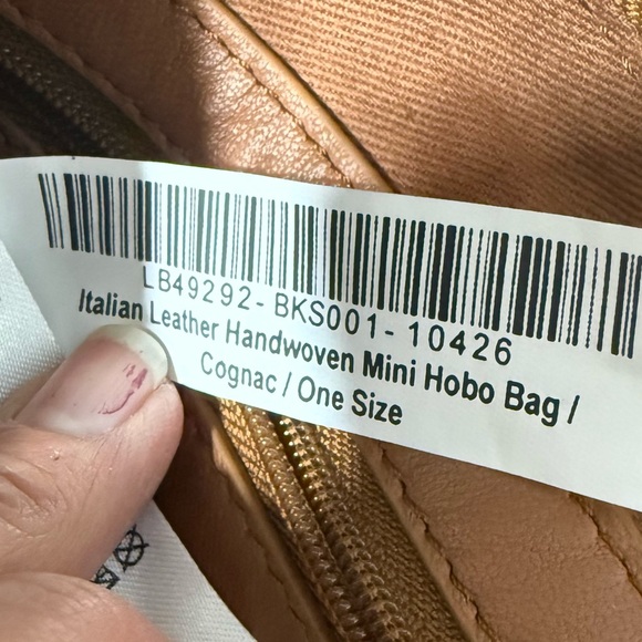 Quince Italian Leather Handwoven Mini Hobo Bag NWT - Picture 13 of 14